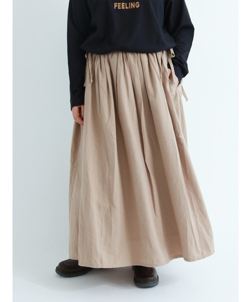 Samansa Mos2（サマンサ モスモス）の「脇リボンスカート（スカート・レディース・ブラック/ベージュ/ブルー・ﾌﾘ-）」の2枚目の写真