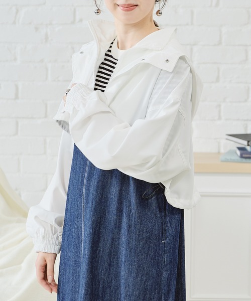 acro（アクロ）の「フード付きショート丈ブルゾン/AC1472（ブルゾン・レディース・ホワイト/カーキ/ベージュ/ブラック・ﾌﾘ-）」の16枚目の写真