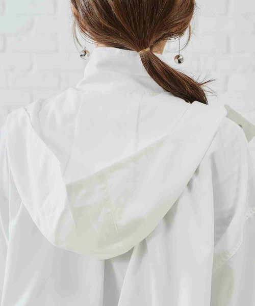 acro（アクロ）の「フード付きショート丈ブルゾン/AC1472（ブルゾン・レディース・ホワイト/カーキ/ベージュ/ブラック・ﾌﾘ-）」の9枚目の写真