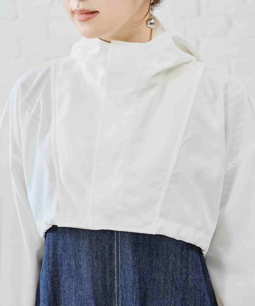 acro（アクロ）の「フード付きショート丈ブルゾン/AC1472（ブルゾン・レディース・ホワイト/カーキ/ベージュ/ブラック・ﾌﾘ-）」の14枚目の写真