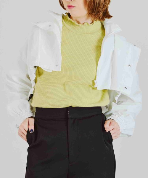 acro（アクロ）の「フード付きショート丈ブルゾン/AC1472（ブルゾン・レディース・ホワイト/カーキ/ベージュ/ブラック・ﾌﾘ-）」の21枚目の写真