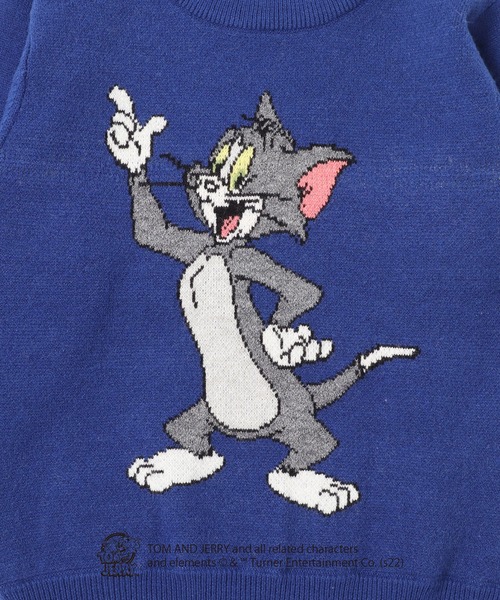 Tom＆Jerry（トムアンドジェリー）の「TOM and JERRY/トムとジェリー セーター(100～130cm)（ニット/セーター・キッズ・ブルー/杢グレー・100cm/110cm/120cm/130cm）」の7枚目の写真