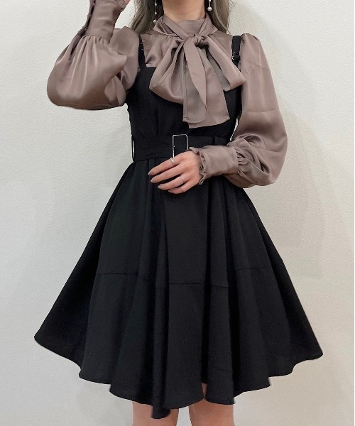 TITTY&CO.（ティティーアンドコー）の「【TITTY&CO.】バルーン袖長袖リボンブラウス（シャツ/ブラウス・レディース・ホワイト/モカ/グレイッシュベージュ・FREE）」の20枚目の写真