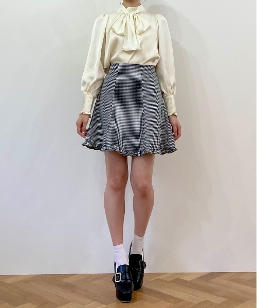 TITTY&CO.（ティティーアンドコー）の「【TITTY&CO.】バルーン袖長袖リボンブラウス（シャツ/ブラウス・レディース・ホワイト/モカ/グレイッシュベージュ・FREE）」の17枚目の写真