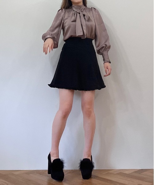 TITTY&CO.（ティティーアンドコー）の「【TITTY&CO.】バルーン袖長袖リボンブラウス（シャツ/ブラウス・レディース・ホワイト/モカ/グレイッシュベージュ・FREE）」の14枚目の写真