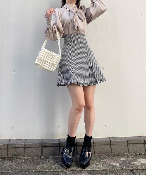 TITTY&CO.（ティティーアンドコー）の「【TITTY&CO.】バルーン袖長袖リボンブラウス（シャツ/ブラウス・レディース・ホワイト/モカ/グレイッシュベージュ・FREE）」の22枚目の写真