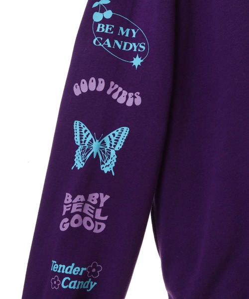 Candy Stripper（キャンディストリッパー）の「NAUGHTY GIRLS CLUB SWEAT フーディー（スウェット・レディース・パープル/ホワイト/ブラック・2）」の12枚目の写真