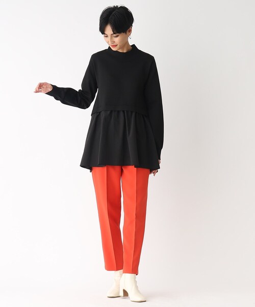 OPAQUE.CLIP（オペークドットクリップ）の「◆ストレッチダブルクロス イージーテーパードパンツ（その他パンツ・レディース・アイボリー/ブラック/ベージュ/オレンジ・40/38/36/34/42）」の14枚目の写真