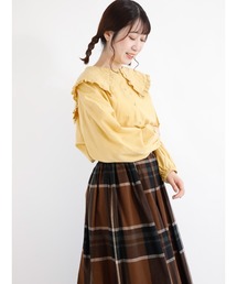 フリルレース付セーラー襟チュニック