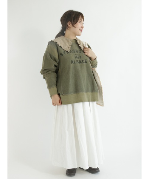 Samansa Mos2(サマンサ モスモス)の「フリルレース付セーラー襟チュニック(チュニック・レディース・ベージュ/オフホワイト/イエロー/ブラウン・フリ-)」の14枚目の写真