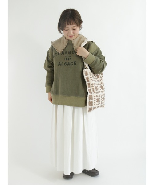 Samansa Mos2(サマンサ モスモス)の「フリルレース付セーラー襟チュニック(チュニック・レディース・ベージュ/オフホワイト/イエロー/ブラウン・フリ-)」の9枚目の写真