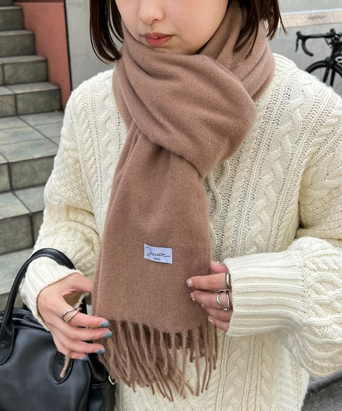 DISCOAT（ディスコート）の「カラーストール（ストール/ショール・レディース・グレー/アイボリー/ブラウン/グリーン/オレンジ・FREE）」の4枚目の写真