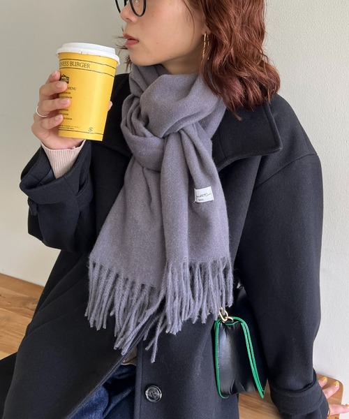 DISCOAT（ディスコート）の「カラーストール（ストール/ショール・レディース・グレー/アイボリー/ブラウン/グリーン/オレンジ・FREE）」の3枚目の写真