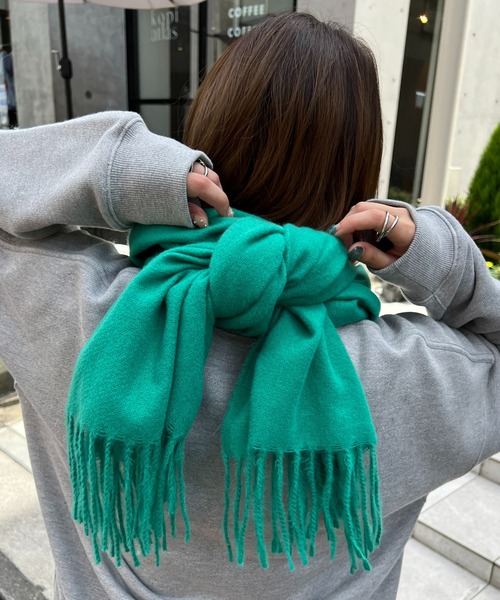 DISCOAT（ディスコート）の「カラーストール（ストール/ショール・レディース・グレー/アイボリー/ブラウン/グリーン/オレンジ・FREE）」の5枚目の写真