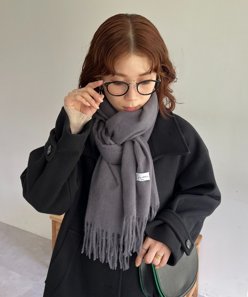 DISCOAT（ディスコート）の「カラーストール（ストール/ショール・レディース・グレー/アイボリー/ブラウン/グリーン/オレンジ・FREE）」の14枚目の写真