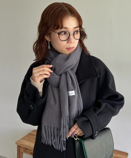 DISCOAT（ディスコート）の「カラーストール（ストール/ショール・レディース・グレー/アイボリー/ブラウン/グリーン/オレンジ・FREE）」の6枚目の写真