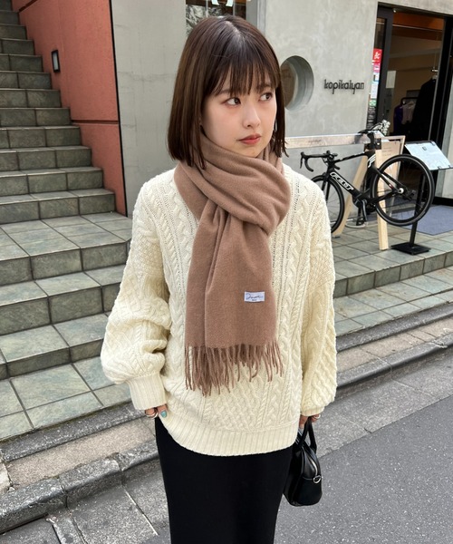 DISCOAT（ディスコート）の「カラーストール（ストール/ショール・レディース・グレー/アイボリー/ブラウン/グリーン/オレンジ・FREE）」の11枚目の写真