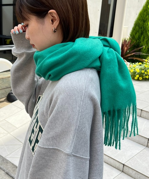 DISCOAT（ディスコート）の「カラーストール（ストール/ショール・レディース・グレー/アイボリー/ブラウン/グリーン/オレンジ・FREE）」の15枚目の写真