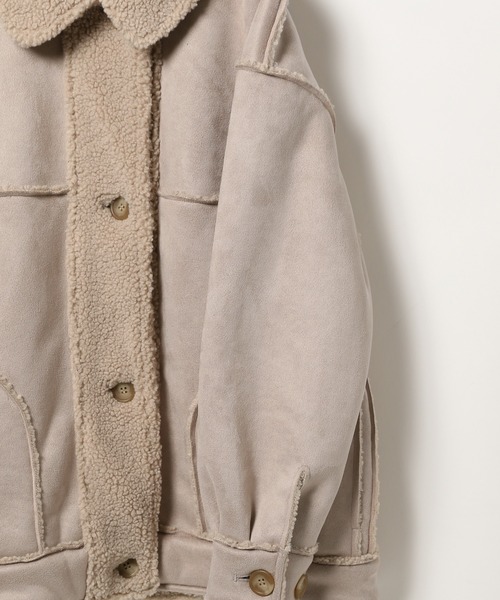 GLOBAL WORK(グローバルワーク)の「リバーシブルムートンコート/AND YUA ANY/162467(ムートンコート・キッズ・ブラウン系その他5/ベージュ系その他2・150cm/160cm)」の3枚目の写真