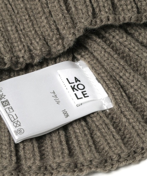 LAKOLE（ラコレ）の「リブニットスヌード / 347763（ネックウォーマー/スヌード・レディース・カーキ/グレー/オフホワイト/ブラウン・FREE）」の9枚目の写真