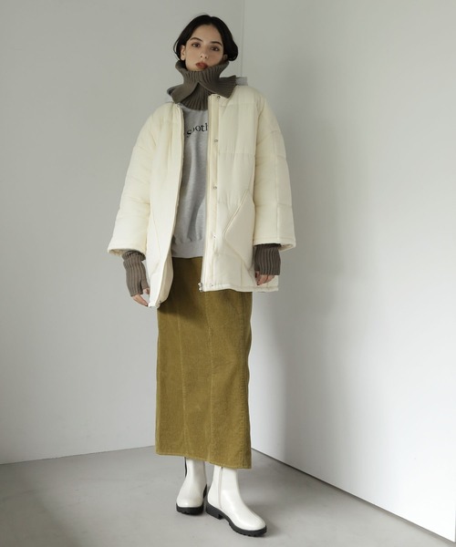 LAKOLE（ラコレ）の「リブニットスヌード / 347763（ネックウォーマー/スヌード・レディース・カーキ/グレー/オフホワイト/ブラウン・FREE）」の13枚目の写真