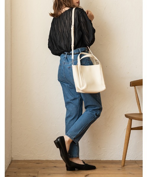 chocomee（チョコミー）の「2way hand bag/ツーウェイハンドバッグ（ハンドバッグ・レディース・アイボリー/ブラウン・FREE）」の10枚目の写真