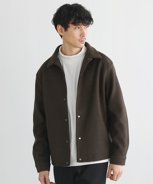 THE CASUAL（カジュアル）の「ルーズベーシックメルトンコーチジャケット（ブルゾン・メンズ・ブラウン/チャコールグレー/モカ/ブラック/グレー/ブルーグレー/オフホワイト/ネイビー・L/M/XL/S）」の6枚目の写真
