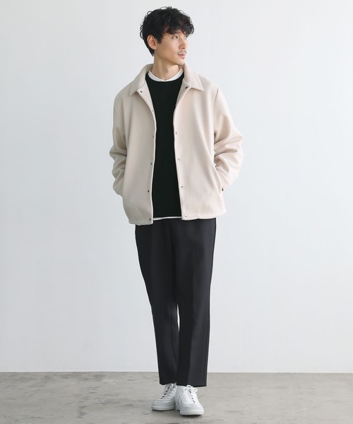 THE CASUAL（カジュアル）の「ルーズベーシックメルトンコーチジャケット（ブルゾン・メンズ・ブラウン/チャコールグレー/モカ/ブラック/グレー/ブルーグレー/オフホワイト/ネイビー・L/M/XL/S）」の9枚目の写真