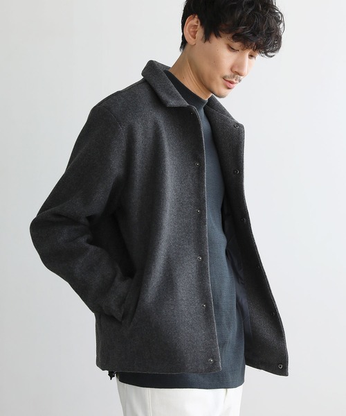 THE CASUAL（カジュアル）の「ルーズベーシックメルトンコーチジャケット（ブルゾン・メンズ・ブラウン/チャコールグレー/モカ/ブラック/グレー/ブルーグレー/オフホワイト/ネイビー・L/M/XL/S）」の21枚目の写真