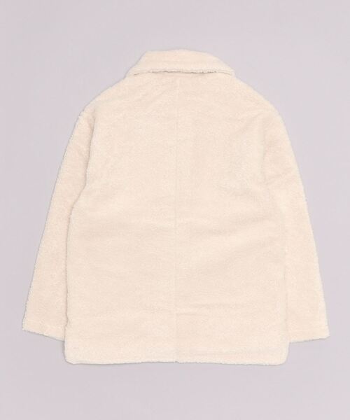 Auntie Rosa(アンティローザ)の「ボアシングルコート(ブルゾン・レディース・ベージュ・FREE)」の5枚目の写真