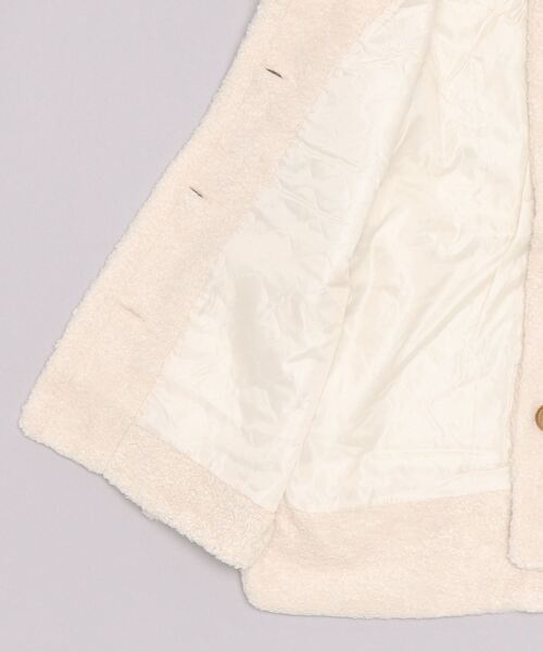 Auntie Rosa(アンティローザ)の「ボアシングルコート(ブルゾン・レディース・ベージュ・FREE)」の6枚目の写真