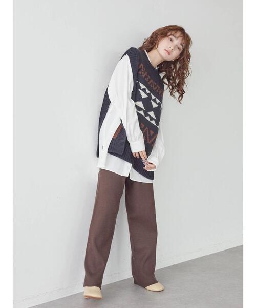 AMERICAN HOLIC（アメリカンホリック）の「リブニットパンツ（その他パンツ・レディース・ブラウン/ブラック・M/S/L）」の11枚目の写真