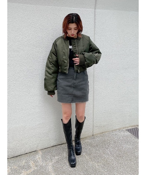 ENVYM(アンビー)の「トラピゾイドミニSK(スカート・レディース・ベージュ/ブルー/グレー・MEDIUM/SMALL)」の12枚目の写真