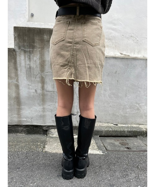 ENVYM(アンビー)の「トラピゾイドミニSK(スカート・レディース・ベージュ/ブルー/グレー・MEDIUM/SMALL)」の17枚目の写真