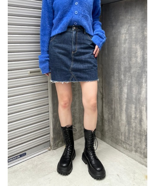 ENVYM(アンビー)の「トラピゾイドミニSK(スカート・レディース・ベージュ/ブルー/グレー・MEDIUM/SMALL)」の14枚目の写真