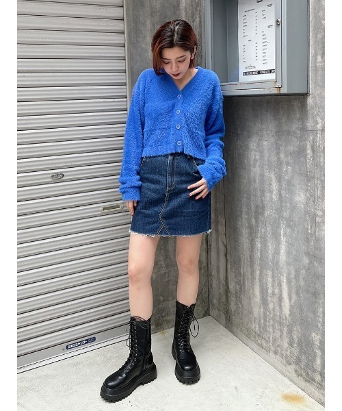 ENVYM(アンビー)の「トラピゾイドミニSK(スカート・レディース・ベージュ/ブルー/グレー・MEDIUM/SMALL)」の18枚目の写真