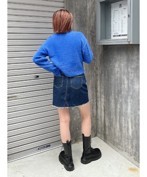 ENVYM(アンビー)の「トラピゾイドミニSK(スカート・レディース・ベージュ/ブルー/グレー・MEDIUM/SMALL)」の7枚目の写真