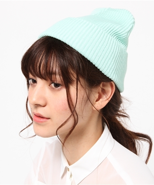 Another Edition（アナザーエディション）の「リブアクリルコットンニットキャップ/AE RIB A/C KINT CAP◆（ニットキャップ/ビーニー・レディース・ホワイト/グレー/ライム/ネイビー・フリー）」の5枚目の写真