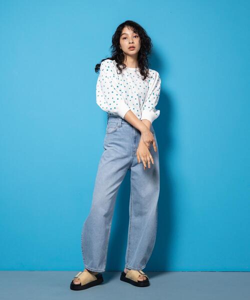 CITEN(シテン)の「<CITEN>バルーン デニム(デニムパンツ・レディース・ライトブルー/ネイビー・S/M)」の3枚目の写真