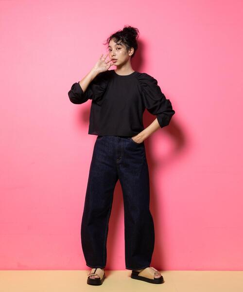 CITEN(シテン)の「<CITEN>バルーン デニム(デニムパンツ・レディース・ライトブルー/ネイビー・S/M)」の8枚目の写真