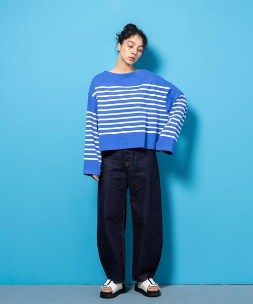 CITEN(シテン)の「<CITEN>バルーン デニム(デニムパンツ・レディース・ライトブルー/ネイビー・S/M)」の11枚目の写真