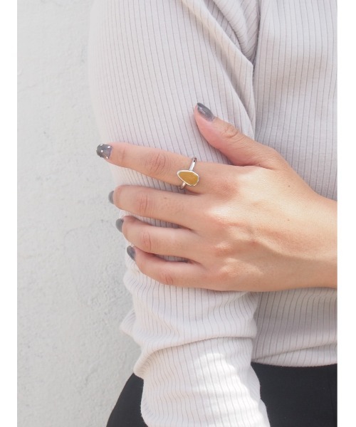 mille blanc（ミルブラン）の「【日本製】エポリング（リング・レディース・ベージュ/オレンジ/グリーン/アイボリー・13号）」の8枚目の写真