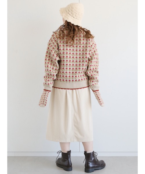 ehka sopo(エヘカソポ)の「コーデュロイ前釦スカート(スカート・レディース・キナリ/ミント/チャコール・フリ-)」の22枚目の写真