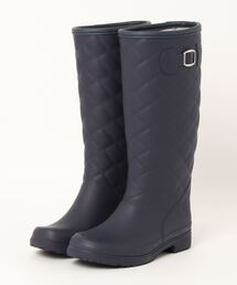 Piedi Nudi | キルティング風 ロングレインブーツ(レインシューズ)