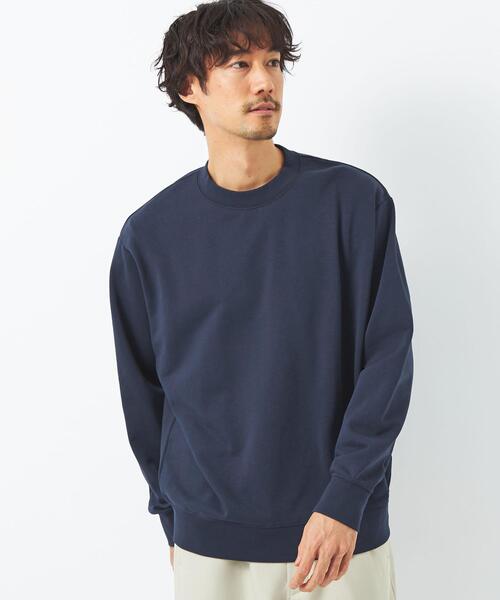 green label relaxing(グリーンレーベルリラクシング)の「ソフトスウェット クルーネック 長袖(スウェット・メンズ・イエロー/ネイビー/ホワイト/ライム・L/M/S/XL)」の3枚目の写真