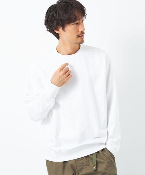 green label relaxing(グリーンレーベルリラクシング)の「ソフトスウェット クルーネック 長袖(スウェット・メンズ・イエロー/ネイビー/ホワイト/ライム・L/M/S/XL)」の7枚目の写真