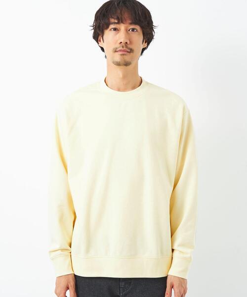 green label relaxing(グリーンレーベルリラクシング)の「ソフトスウェット クルーネック 長袖(スウェット・メンズ・イエロー/ネイビー/ホワイト/ライム・L/M/S/XL)」の10枚目の写真