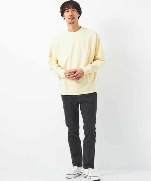 green label relaxing(グリーンレーベルリラクシング)の「ソフトスウェット クルーネック 長袖(スウェット・メンズ・イエロー/ネイビー/ホワイト/ライム・L/M/S/XL)」の19枚目の写真