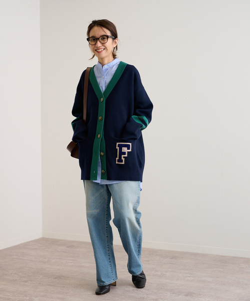 FRAMeWORK（フレームワーク）の「レタードカーディガン（カーディガン/ボレロ・レディース・スミクロ/ネイビー・FREE）」の3枚目の写真