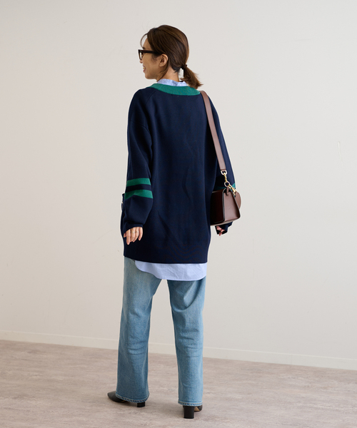 FRAMeWORK（フレームワーク）の「レタードカーディガン（カーディガン/ボレロ・レディース・スミクロ/ネイビー・FREE）」の6枚目の写真